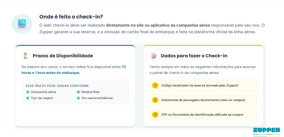Como fazer o web check-in